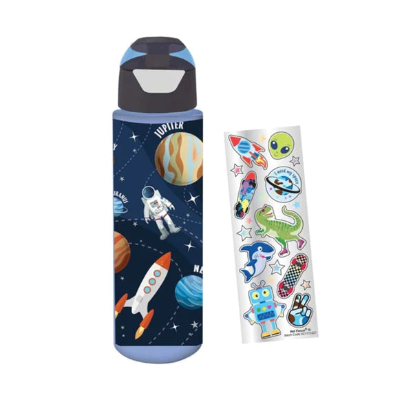 Termo con pegantinas, Space - H2O Bottle with Sticker, Space
