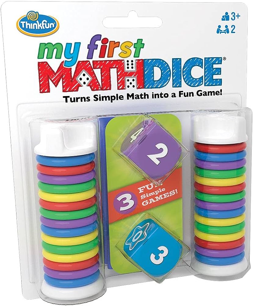 Los dados gruesos y las fichas coloridas ayudan a desarrollar la confianza en las matemáticas en el preescolar. El juego es rápido y enseña sentido numérico y concentración.