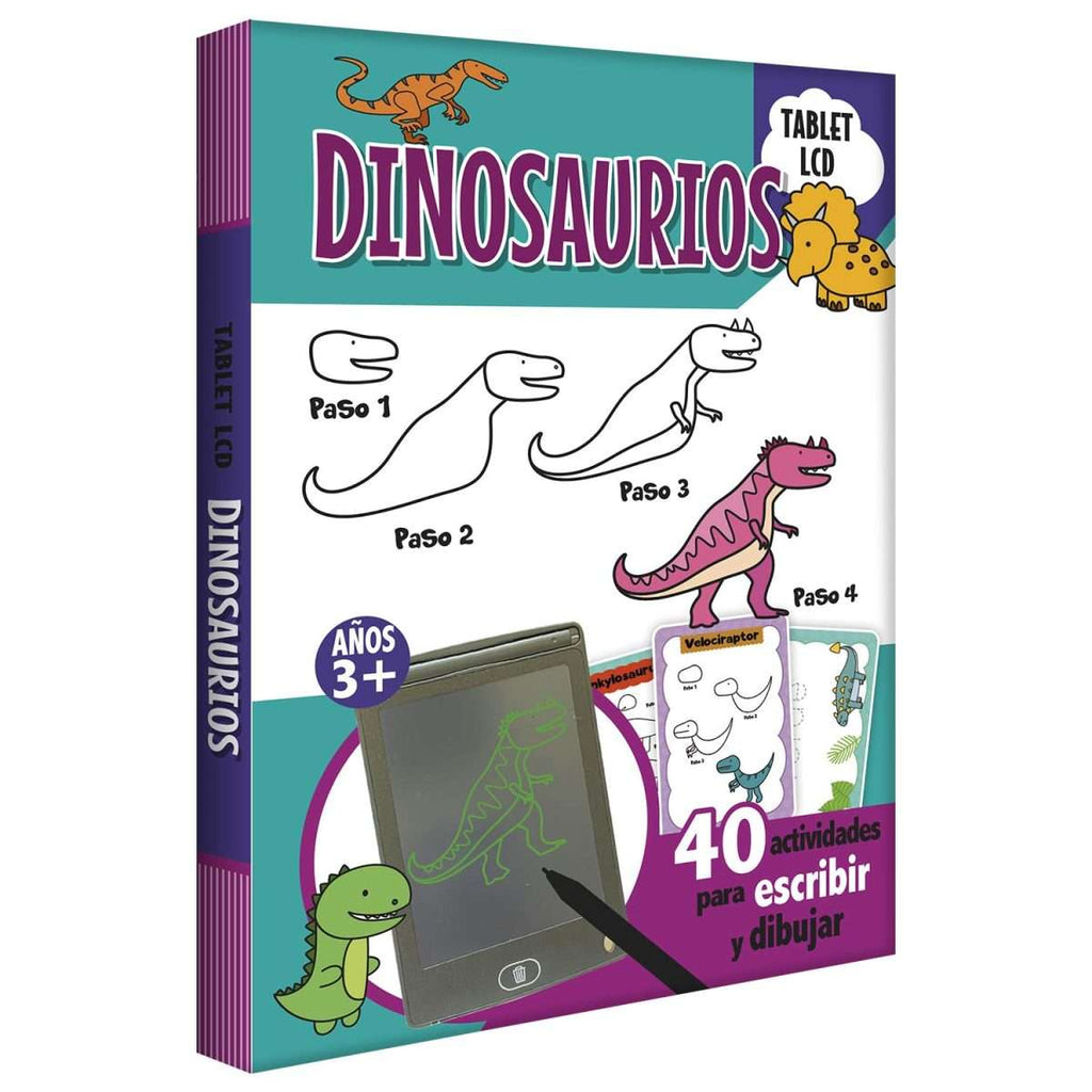 El libro tablet Dinosaurios, es un brillante juego educativo para niños que se puede utilizar como tableta de dibujo, tablero de escribir, hacer garabatos e inspirar la creatividad. Utiliza las tarjetas para practicar la escritura y el dibujo en tu propia TABLET. Se puede llevar a cualquier lado para dibujar al instante.